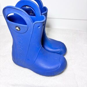 Crocs Kids Blue Rain Boots Size 1